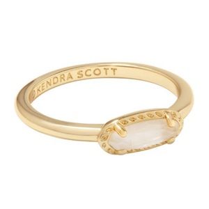 Kendra Scott x Target Emma Gold Band Ring - Mother of Pearl - Size 7